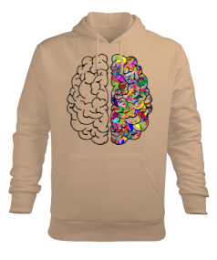 Beyin Figürlü Erkek Hoodie Kapüşonlu Sweatshirt Erkek Kapüşonlu Hoodie Sweatshirt - Thumbnail