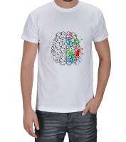 Beyin Tasarımlı Erkek Tişört - Thumbnail