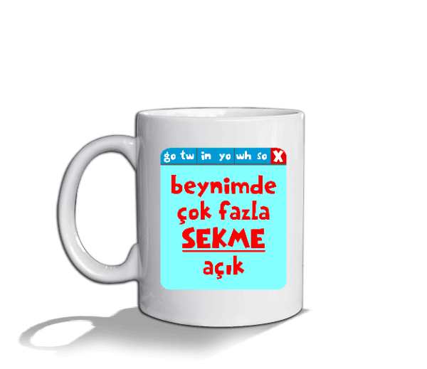 Tisho - Beynimde çok fazla sekme açık Beyaz Kupa Bardak