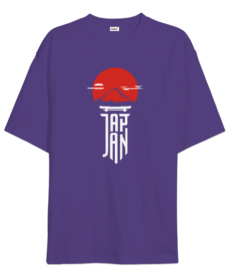 Tisho - Big Japan - Japonya Mor Oversize Unisex Tişört