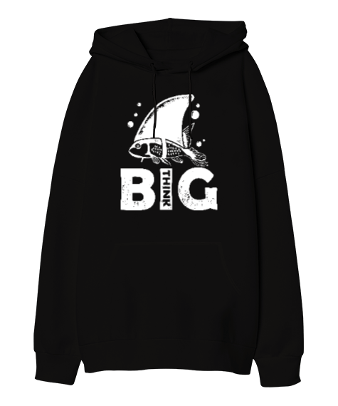 Tisho - Big Think Oversize Unisex Kapüşonlu Sweatshirt