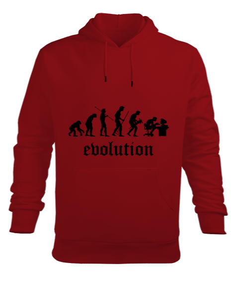 Tisho - Bilgisayar Mizah Baskılı Erkek Kapüşonlu Hoodie Sweatshirt