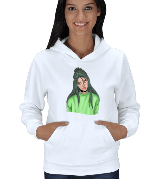 Tisho - Billie Eilish Merch Kadın Kapşonlu