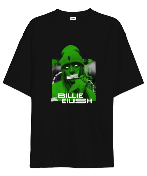 Tisho - Billie Eilish Tasarım Baskılı Oversize Unisex Tişört