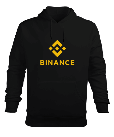 Tisho - Binance v1 Black Erkek Kapüşonlu Hoodie Sweatshirt