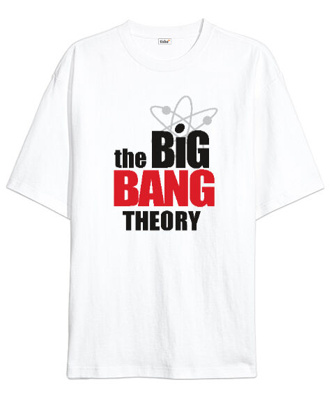 Tisho - Bing Bang Theory Beyaz Oversize Unisex Tişört