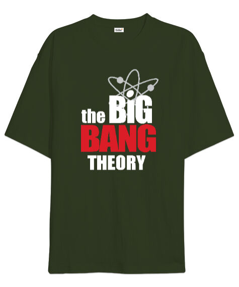 Tisho - Bing Bang Theory Haki Yeşili Oversize Unisex Tişört