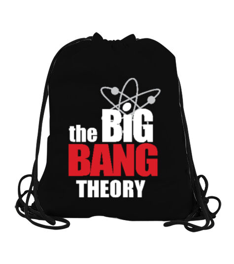 Tisho - Bing Bang Theory Siyah Büzgülü Spor Çanta