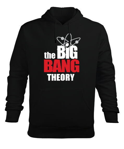 Tisho - Bing Bang Theory Siyah Erkek Kapüşonlu Hoodie Sweatshirt