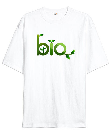 Tisho - Bio - Save World Beyaz Oversize Unisex Tişört