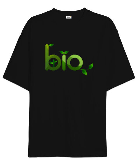 Tisho - Bio - Save World Siyah Oversize Unisex Tişört
