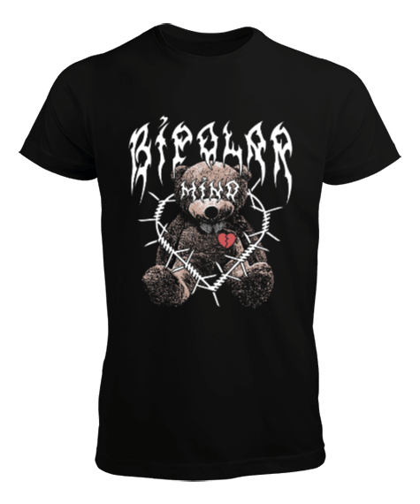 Tisho - Bipolar Mind Bear Tasarım Baskılı Erkek Tişört