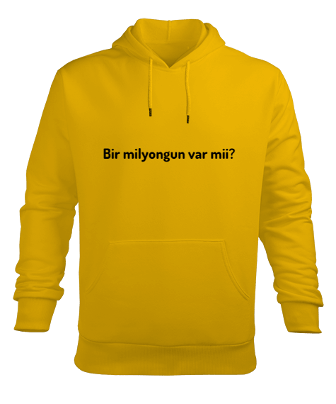 Tisho - Bir milyongun var mii? Erkek Kapüşonlu Hoodie Sweatshirt