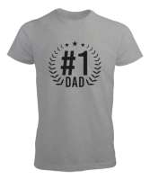 Bir Numara Baba - Best Dad Gri Erkek Tişört - Tisho