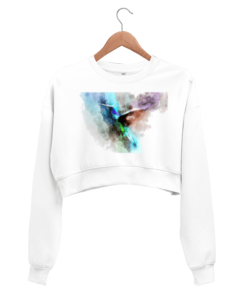 Tisho - birdy 001 Kadın Crop Sweatshirt
