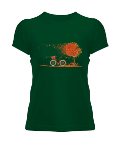 Tisho - Bisiklet Bike Sonbahar Doğa Kadın Tişört