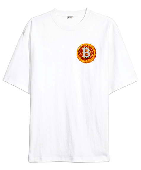 Tisho - Bitcoin Baskılı Oversize Unisex Tişört