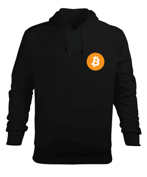 Tisho - Bitcoin Holder Black v1 Erkek Kapüşonlu Hoodie Sweatshirt