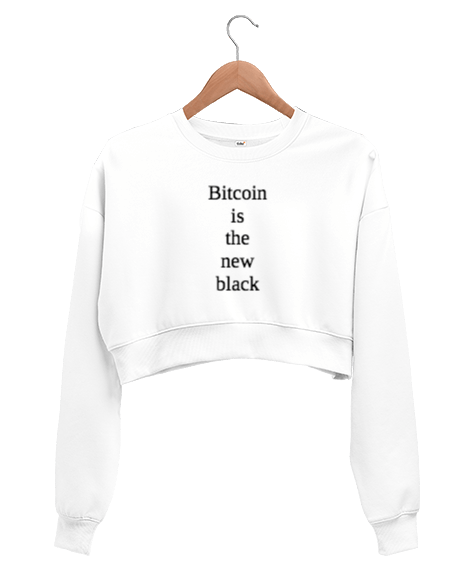 Tisho - Bitcoin is the new Black Kadın Crop Sweatshirt
