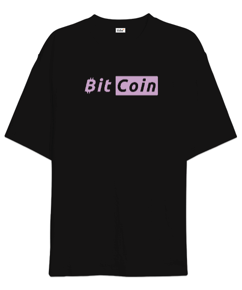 Tisho - Bitcoin Kripto BTC v39 Oversize Unisex Tişört