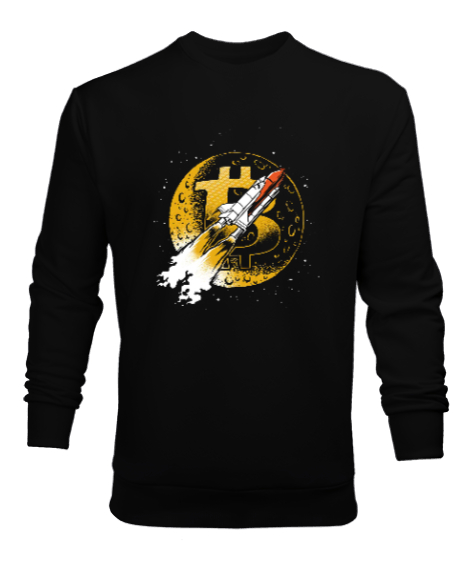 Tisho - Bitcoin - Kripto - Cyripto Siyah Erkek Sweatshirt