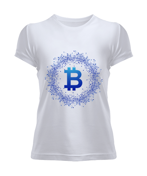 Tisho - Bitcoin Logo Baskılı Kadın Tişört