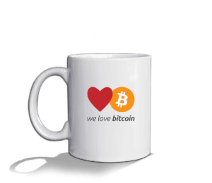 Bitcoin Love Beyaz Kupa Bardak