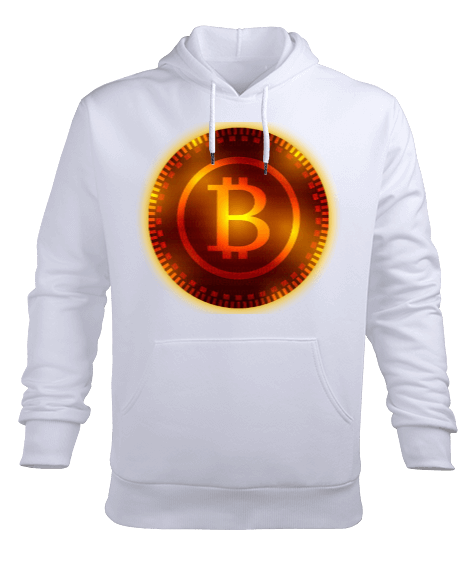 Tisho - Bitcoin Para Birimi Erkek Kapüşonlu Hoodie Sweatshirt