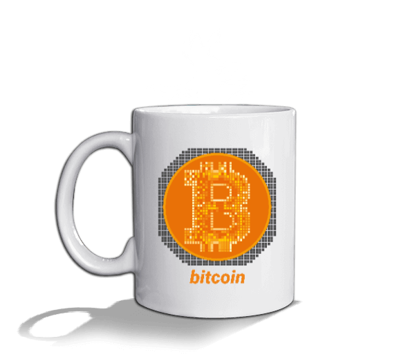 Tisho - Bitcoin v2 Blauart Beyaz Kupa Bardak