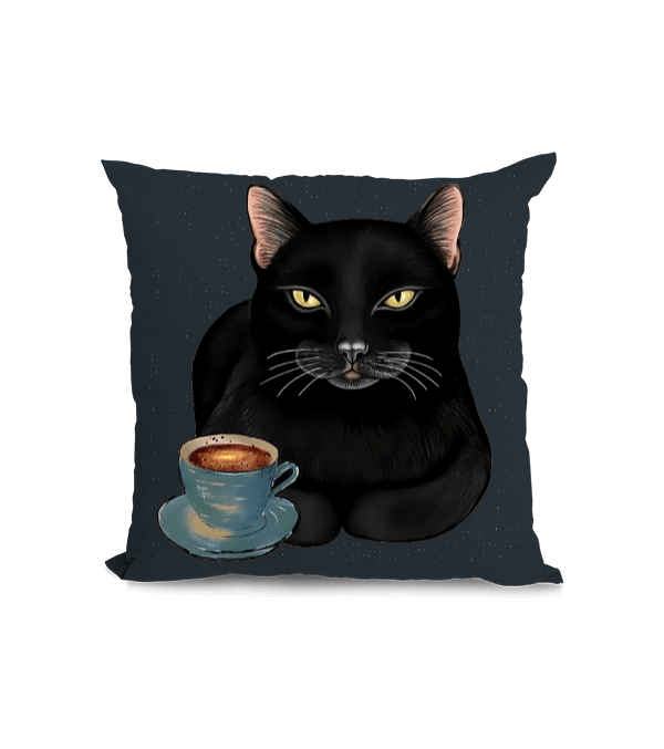 Tisho - BLACK CAT Kare Yastık