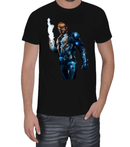 Tisho - Black Lightning Siyah T-Shirt Erkek Tişört