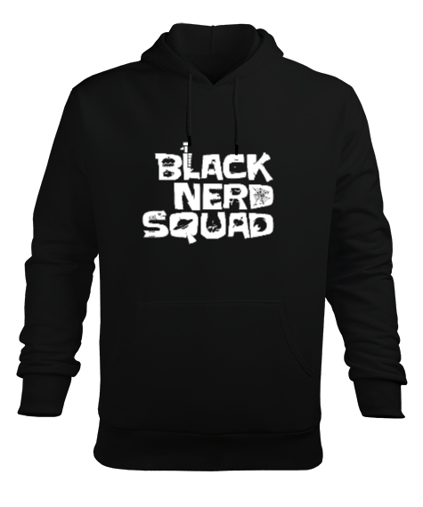 Tisho - Black Nero Squad Siyah Erkek Kapüşonlu Hoodie Sweatshirt