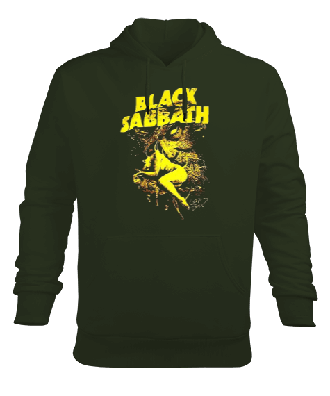 Tisho - Black Sabbath Rock Tasarım Baskılı Erkek Kapüşonlu Hoodie Sweatshirt