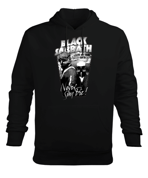 Black Sabbath Rock Tasarım Baskılı Erkek Kapüşonlu Hoodie Sweatshirt