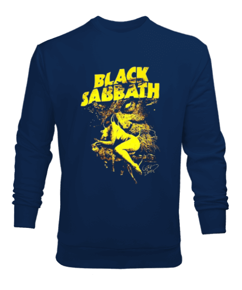 Tisho - Black Sabbath Rock Tasarım Baskılı Erkek Sweatshirt