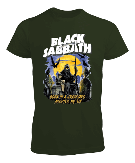 Tisho - Black Sabbath Rock Tasarım Baskılı Erkek Tişört