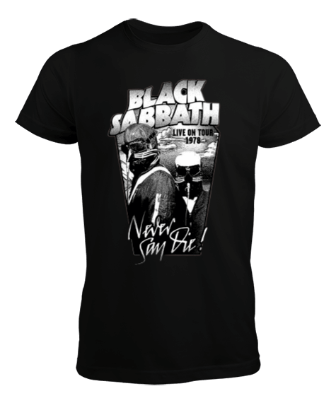 Tisho - Black Sabbath Rock Tasarım Baskılı Erkek Tişört