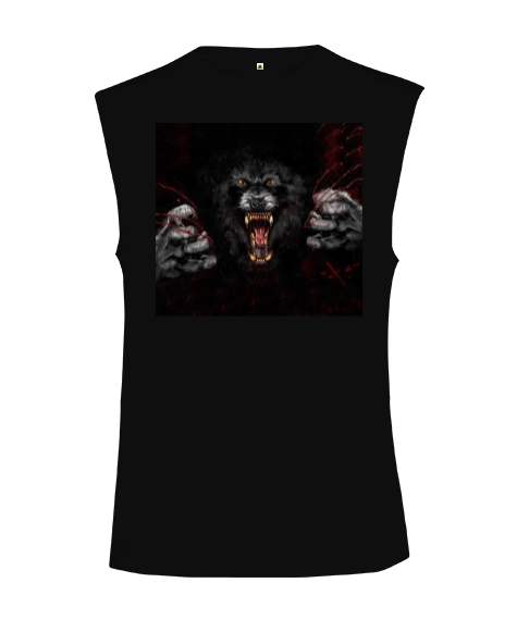 Tisho - Black Wolf Kesik Kol Unisex Tişört