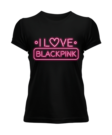 Tisho - Blackpink 3 Siyah Kadın Tişört