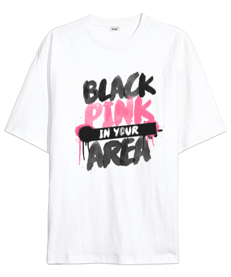 Tisho - Blackpink In Your Area Kpop Tasarım Baskılı Oversize Unisex Tişört