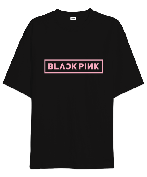 Tisho - Blackpink Kpop Baskılı Siyah Oversize Unisex Tişört