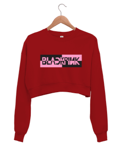 Tisho - Blackpink Kpop Tasarım Baskılı Kadın Crop Sweatshirt