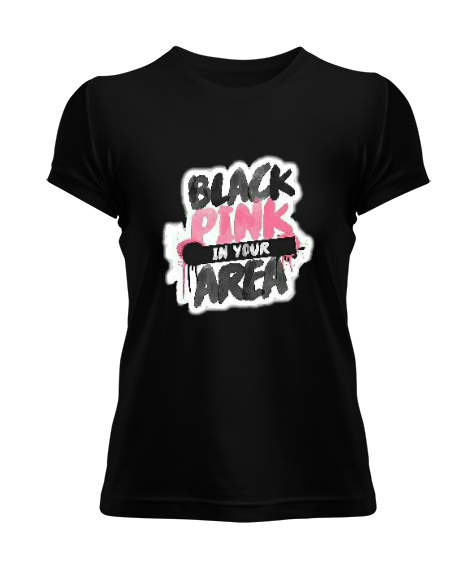 Tisho - Blackpink Siyah Kadın Tişört