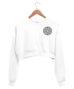 BLACKWHITE Kadın Crop Sweatshirt - Thumbnail