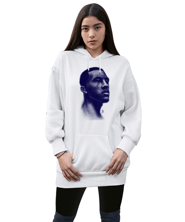 Tisho - Blau Mann Kadın Uzun Hoodie Kapüşonlu Sweatshirt