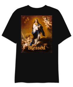 Blessed Oversize Unisex Tshirt Oversize Unisex Tişört - Thumbnail