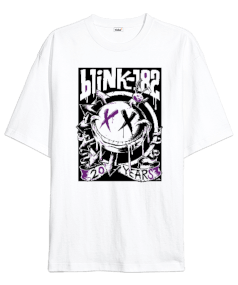 Tisho - Blink-182 Punk Rock Tasarım Baskılı Oversize Unisex Tişört