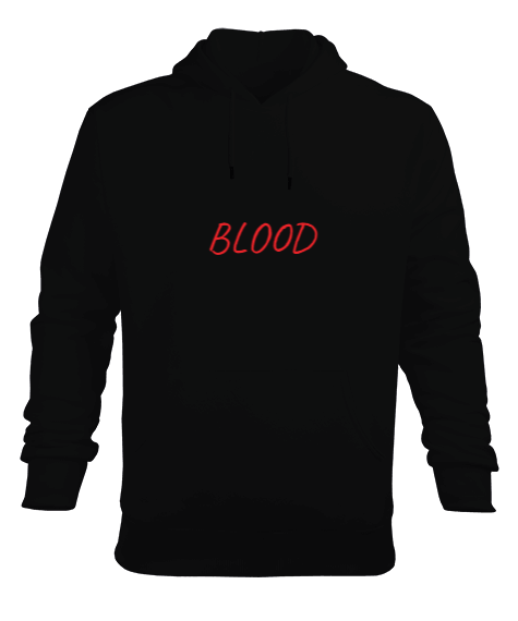 Tisho - Blood Temalı Erkek Kapüşonlu Hoodie Sweatshirt