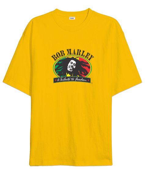 Tisho - Bob Marley Müzik Oversize Unisex Tişört