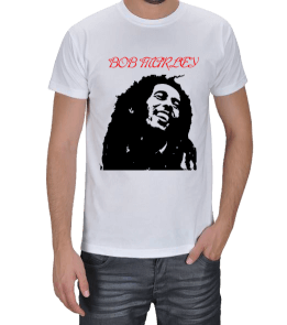Bob Marley Özel Tasarım Erkek Tişört - Thumbnail